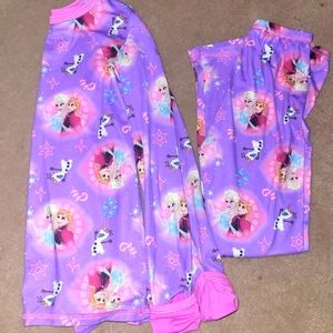 Disney pajamas, cuddl duds, frozen pjs, girls 4t, disney, Anna elsa Olaf, pajama